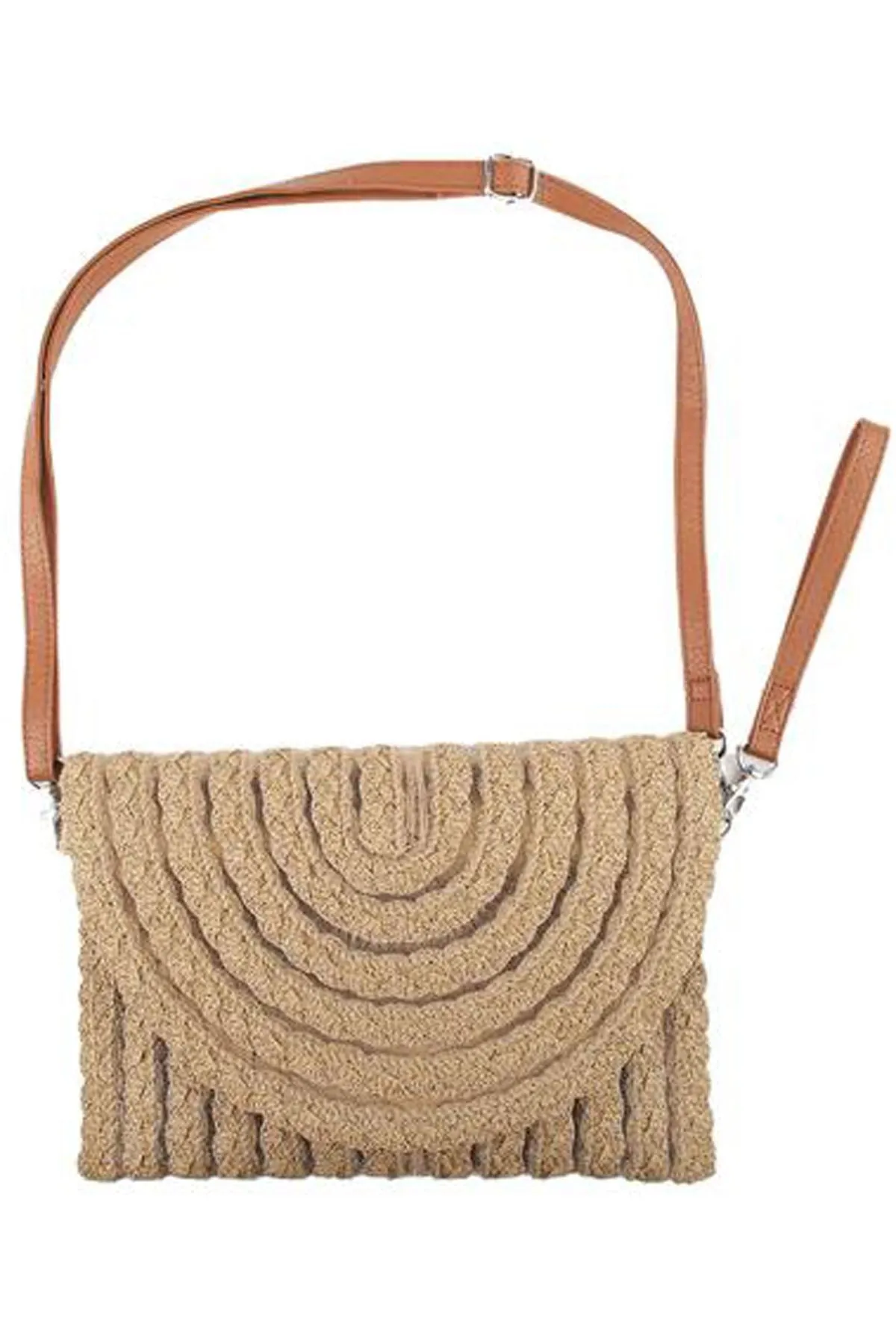 Wrist Strap Raffia clutch Bag