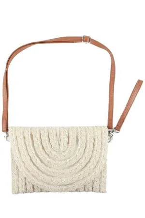 Wrist Strap Raffia clutch Bag