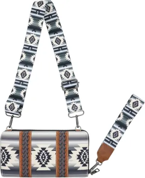 Wristlet Western Wallet Boho Aztec Credit Card Holder purse Clutch bag Shoulder bag for Women