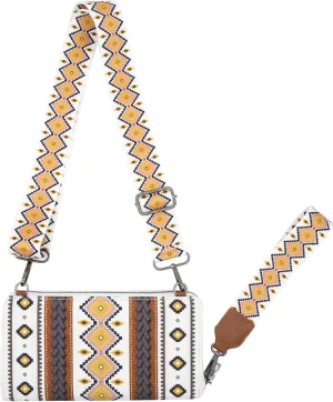 Wristlet Western Wallet Boho Aztec Credit Card Holder purse Clutch bag Shoulder bag for Women