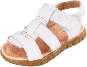 WUIWUIYU Boys Girls Outdoor Casual Open Toe Sport Sandals Beach Water Swimming Athletic Leather Summer Shoes