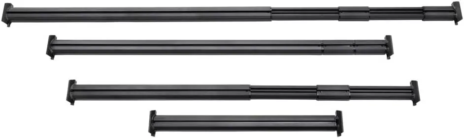 Yakima SideBar, Long Bed Side Rails for Overhaul HD and Outpost HD, Full Adjustable from 50 to 64 Inches Holds 100 Pounds, Black, Set of 2