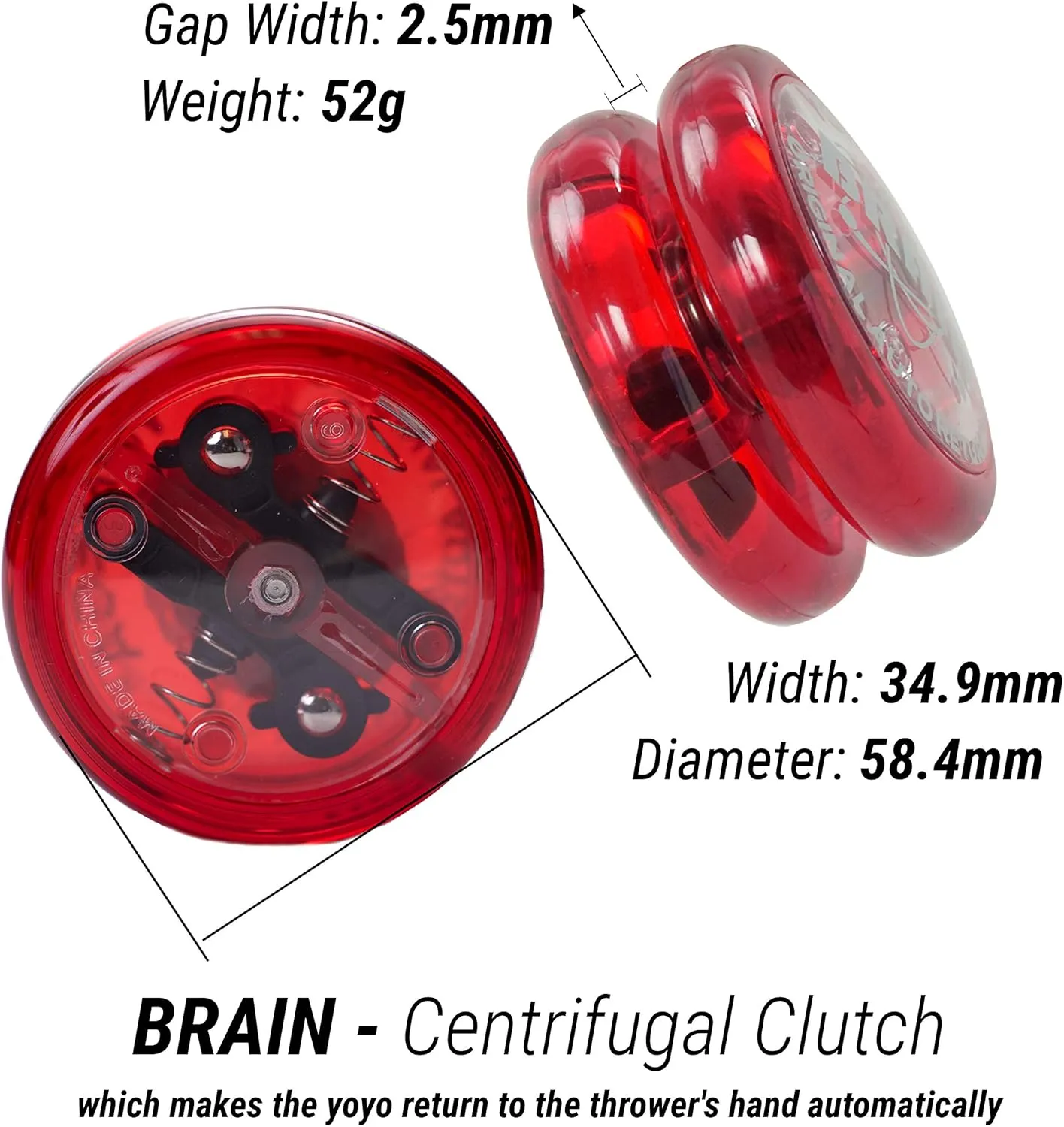 Yomega 2 Legendary Spinners The Original Yoyo with A Brain & Spectrum Light up Fireball Transaxle YoYo with LED Lights for Kids, Beginner, Intermediate and Pro Level String Trick Play (Brain-Spectrum)