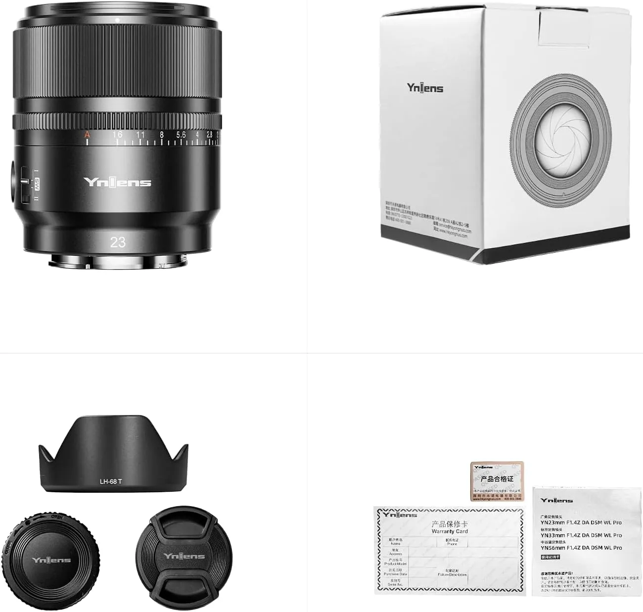 YONGNUO 23mm F1.4 Prime Standard Lens for Sony E Mount, Auto Focus APS-C Format for Sony Mirrorless Cameras