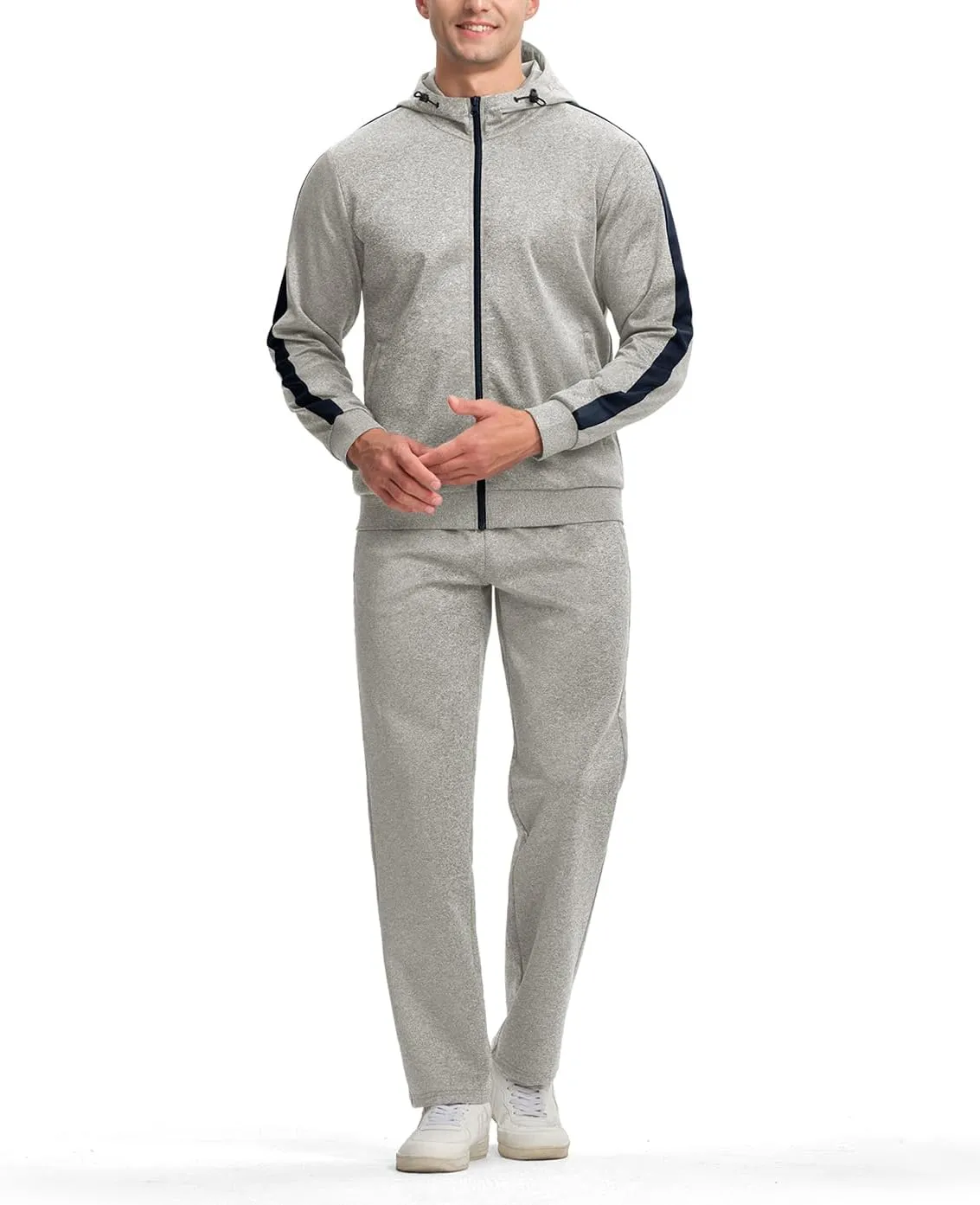 YSENTO Men's Tracksuits Outfits 2 Pieces Jogger Sets Jogging Track Sweat Suits Workout Warm Up Sweatsuit