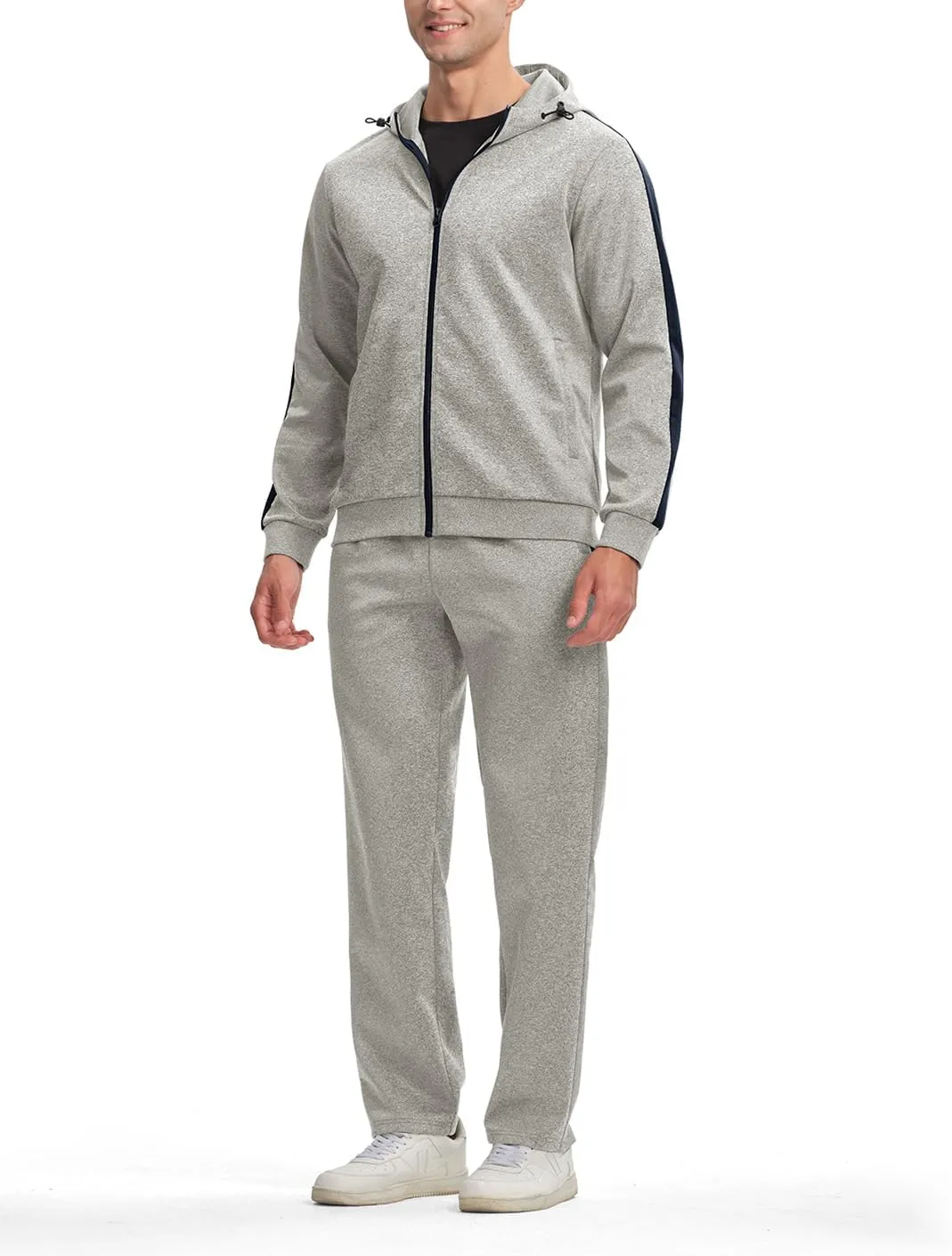 YSENTO Men's Tracksuits Outfits 2 Pieces Jogger Sets Jogging Track Sweat Suits Workout Warm Up Sweatsuit