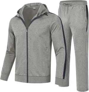 YSENTO Men's Tracksuits Outfits 2 Pieces Jogger Sets Jogging Track Sweat Suits Workout Warm Up Sweatsuit