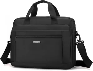 zhongningyifeng Laptop Bag 15.6 Inch Briefcase for Men Women Waterproof, Shoulder Computer Messenger Handbag for Business Office Work Travel College Black