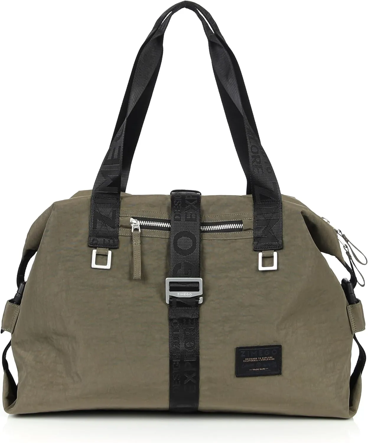 ZIMEGO Weekender Duffel Bag – Versatile Crossbody for Travel and Gym Tote, Dark Olive