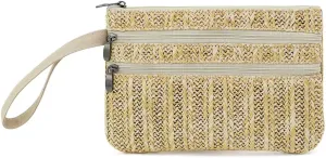 Zip Clutch Purse with Detachable Strap