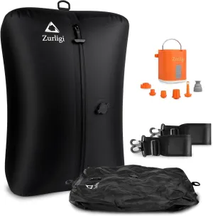 Zurligi Vacuum Bags for Travel with Pump, 40L Vacuum Compression Bag with Adjustable Shoulder Strap, IP67 Reusable Vacuum Packing Cubes for Luggage, Backpack, Suitcase, Yoga, Swim, Beach